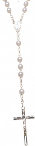 Terço - pérola - 6mm branco
