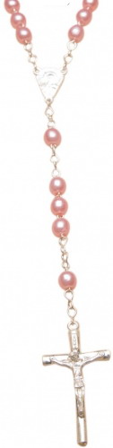 Terço - pérola - 6mm rosa