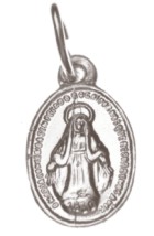 Medalha N Sra. das Graças, 10mm prateada