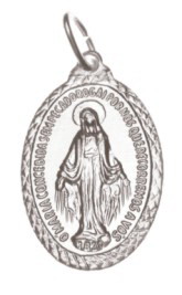 Medalha N Sra. das Graças, 17mm prateada