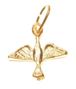 Pingente Pomba - dourada pequena