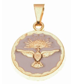 Pingente Divino redondo - 18mm branco