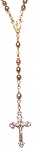 Terço - metal dourado 6mm