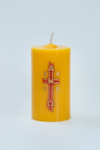 Círio da Família - 10cm x 5,5cm - Amarelo