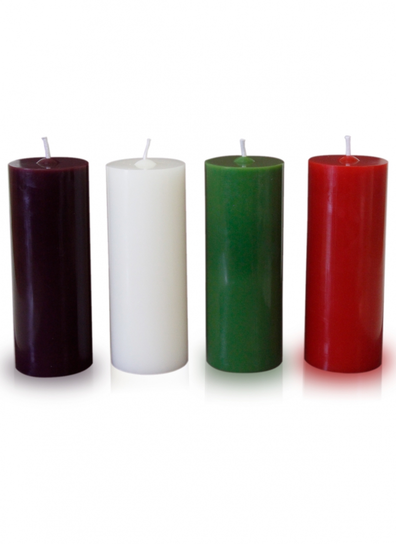 CONJUNTO 4 VELAS PARA ADVENTO - 20 X 7,5 CM