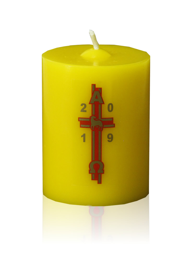 Círio da Família - 10cm x 7,5cm - Amarelo